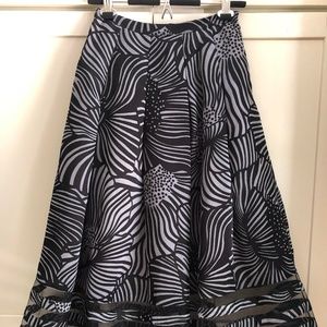 Sachin + Babi Noir Sz 4 Mesh Midi Overlay Skirt